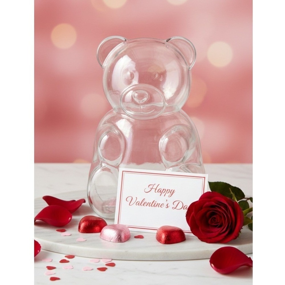 New Way‎ To Celebrate Valentine's Day Clear Gummy Bear Container